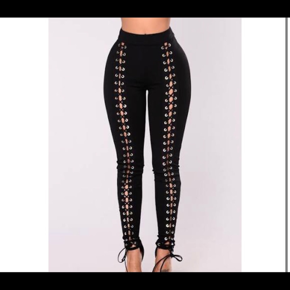 Lace up leggings
